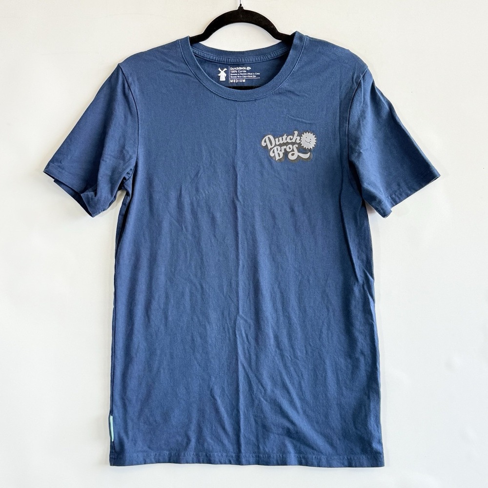Dutch Bros Coffee‎ Brothers PNW T-Shirt Top Adult Unisex Medium Blue Smiling Sun